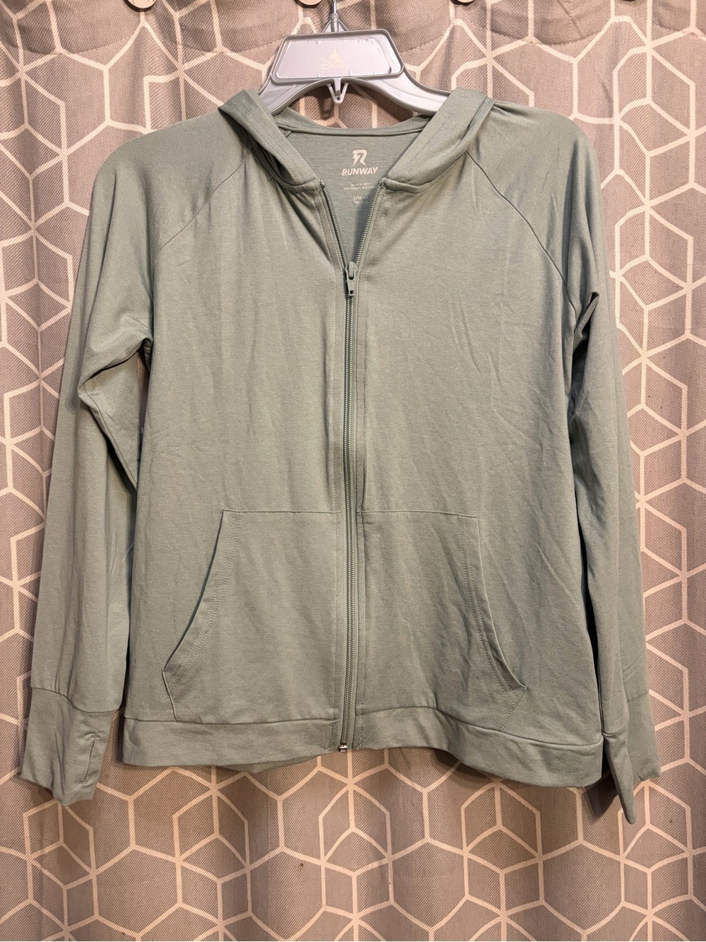 Runway Kids Sage Green Full-Zip Hoodie